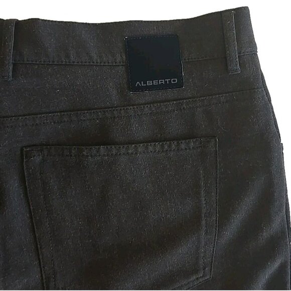 Alberto Comfort Fit Pants Dark Brown Size 54 38x34 Tom Ceramica - Picture 6 of 7